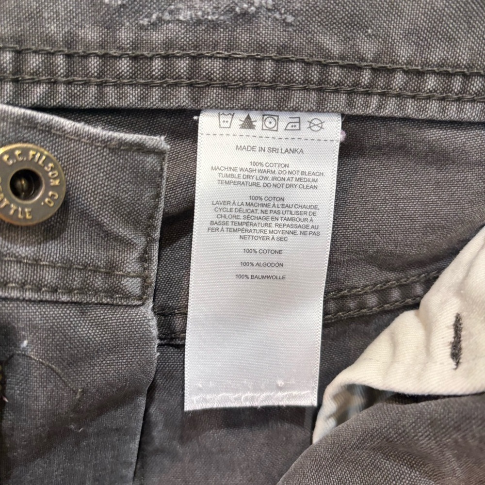 Filson Dry Tin Cloth Canvas Work Pants Men’s Size 42 - Picture 12 of 15